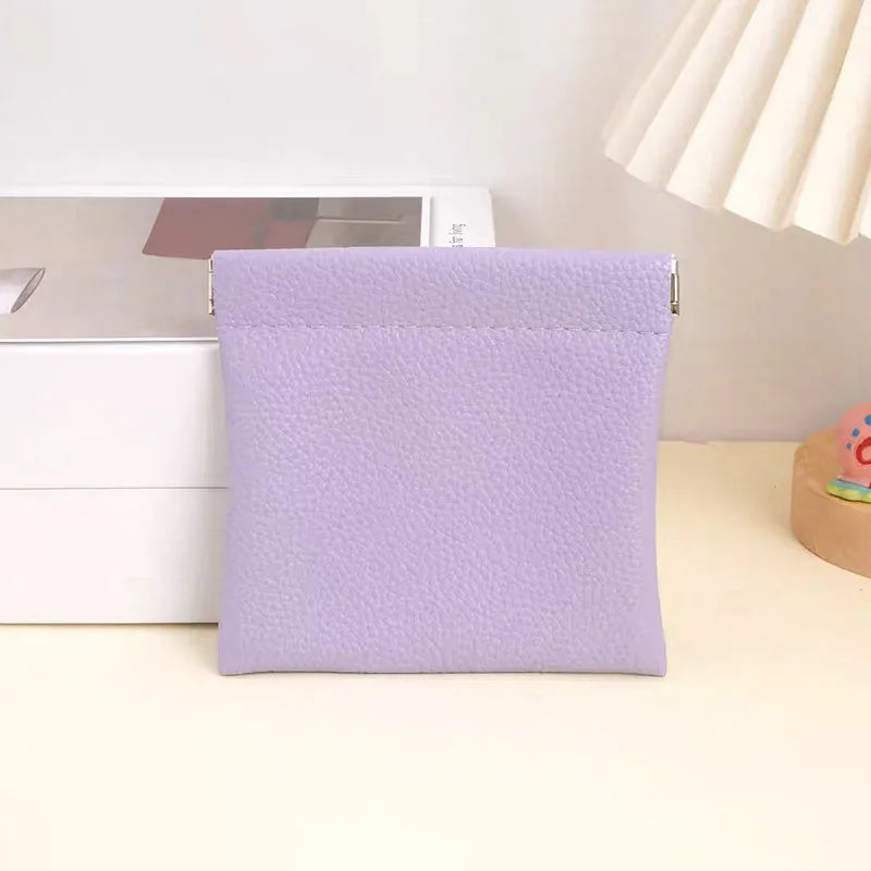 Self-Closing Artificial Leather Long Wallet Passport Driver's License ID Holder Headphone Data Cable Storage Cash Pouch