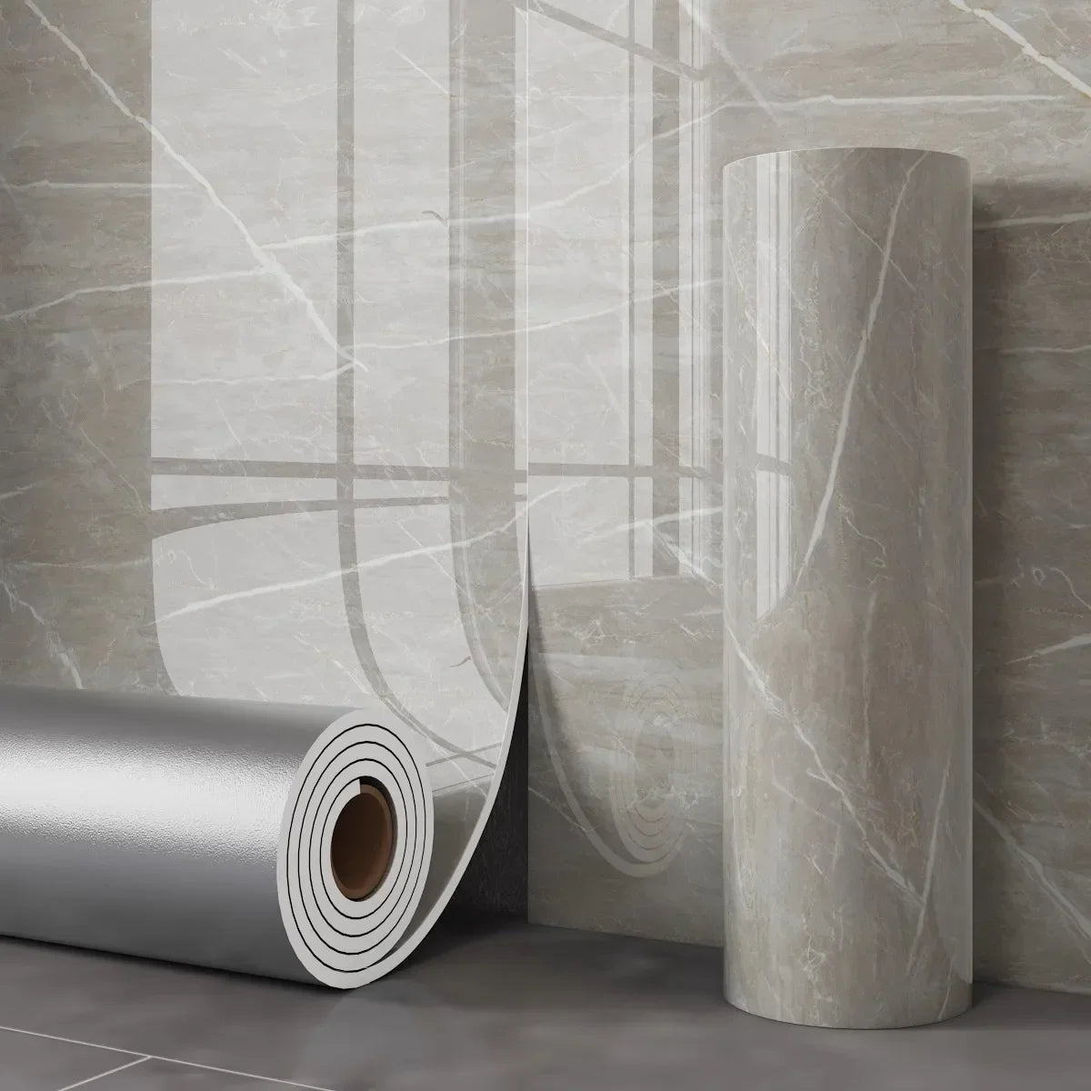 3D Wall Panels Self-Adhesive Wallpapers Marble Foam Thickened Wall Stickers for Ceiling Showers Bathrooms Living Room Decoration