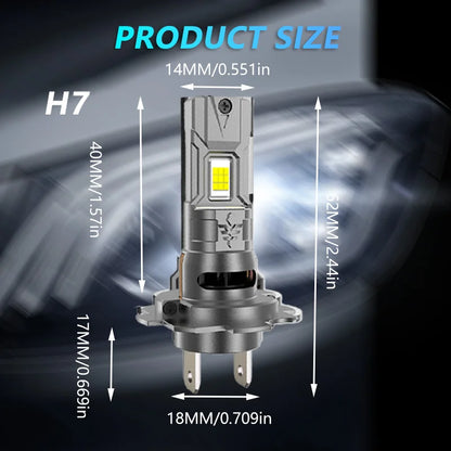 H7 H4 Led Canbus Lights 1:1 Mini Size Car Headlight With Fan 800000LM Super Bright Wireless Turbo Fog Bulb 6000K Automobile Lamp