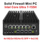 Topton Solid Firewall Mini PC Ultra 9 185H 7 155H 4x/2x 10G SFP 6*2.5G LAN Intel VPro Thunderbolt 4 2xNVMe Proxmox Home Server