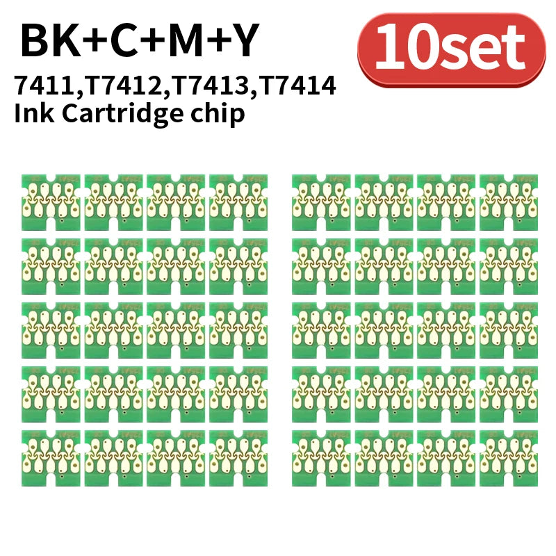1set~50set T741X-T7414 T7411 T741X Ink Tank Chip For Epson SureColor F6200  F6270 F7270 F9270 F9300 F9330 F9340 F9360 F9370 CHIP