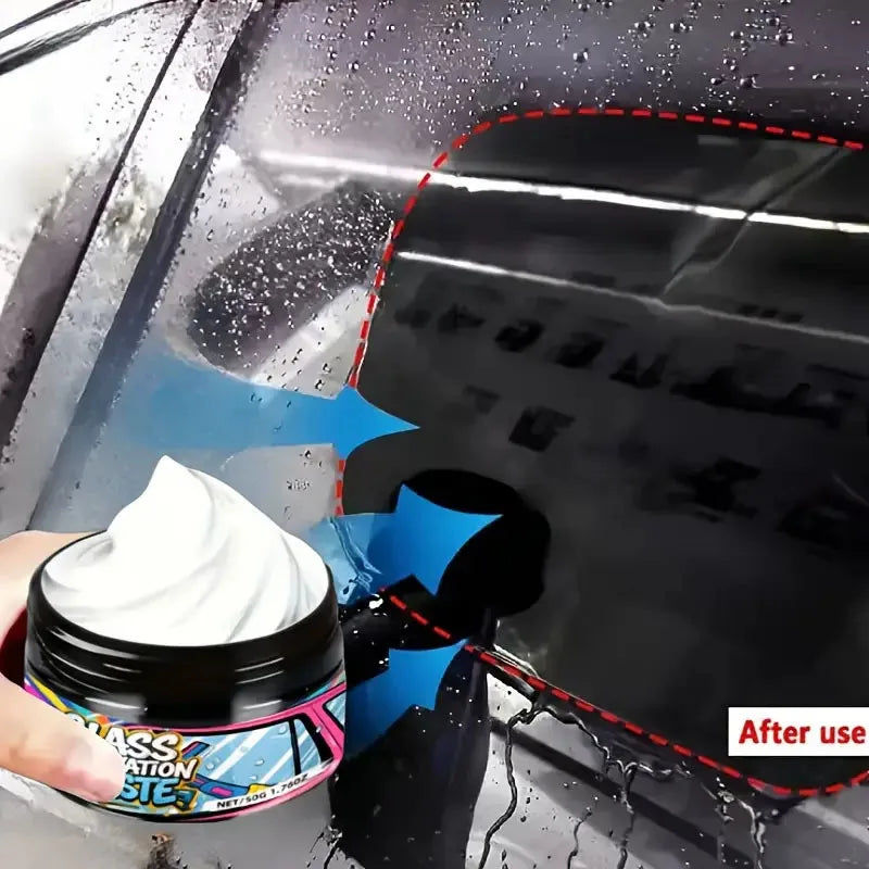 Glass Polishing Compound,Car Windshield Oil Film Remover Deep  Polishing Car Window And Mirror Repair Kit Car Scratch Compound