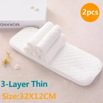 2/5/10Pcs Baby Diapers Reusable Washable Cotton Diaper Ecological Nappies Insert Cotton Cloth Breathable Absorbent Cloth Diapers