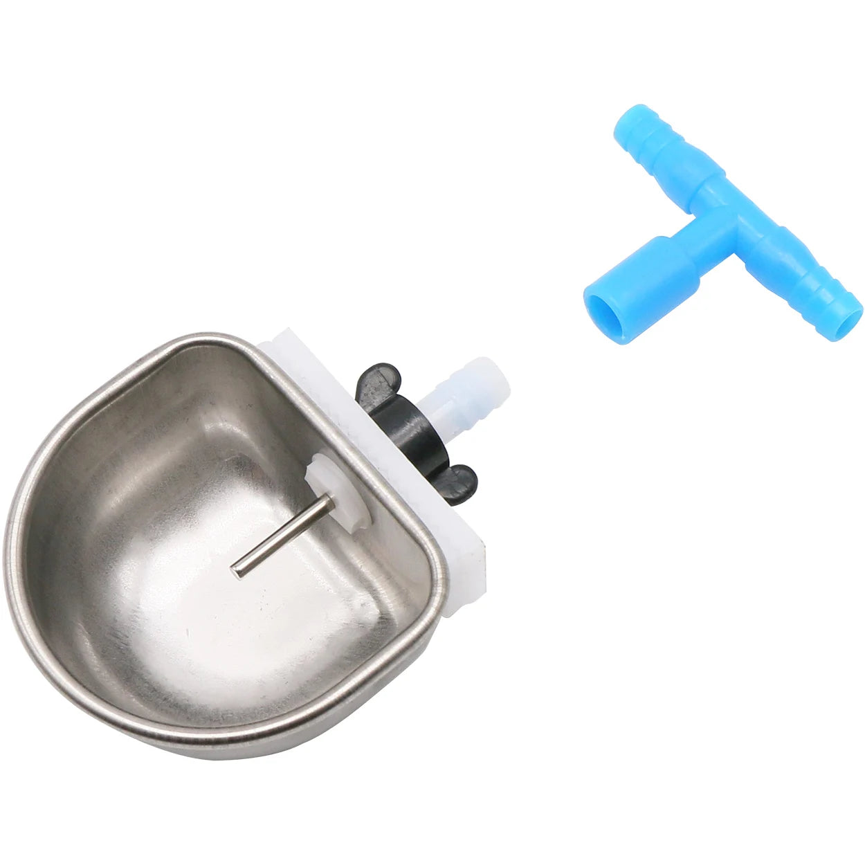 10Pcs Rabbit Water Bowl Farm Rabbit Automatic Drinker Rabbit Cage Fix Cup Fox Mink Stainless Steel Drinking Bowl Farm Breeding
