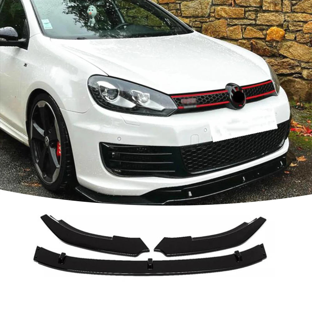For VW Golf 6 MK6 GTI GTD 2010-2013 Car Front Bumper Splitter Lip Diffuser Body Kits Spoiler Guard Retrofit Accessories New