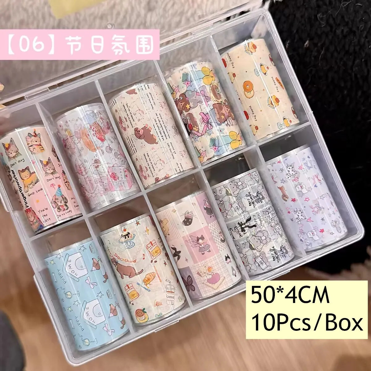 10Rolls Plaid Thousand-Bird Bow  Stars Nail Foils Transfer Paper  Nail Art Stickers  Manicure Set Decal  Nails Decoration