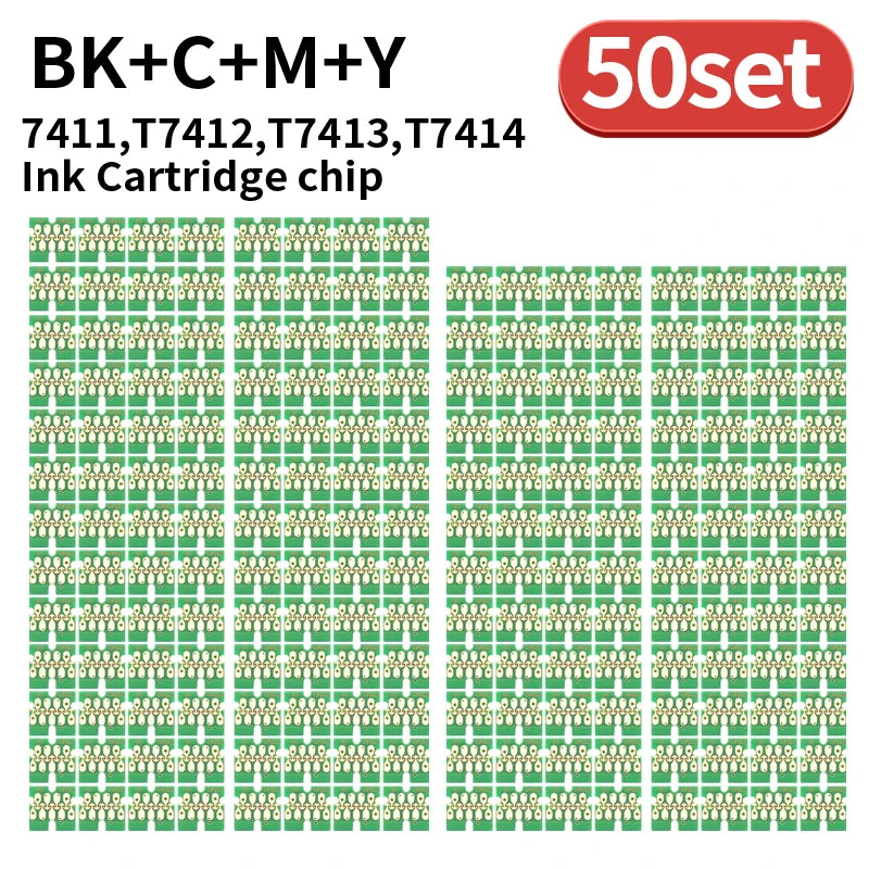 1set~50set T741X-T7414 T7411 T741X Ink Tank Chip For Epson SureColor F6200  F6270 F7270 F9270 F9300 F9330 F9340 F9360 F9370 CHIP