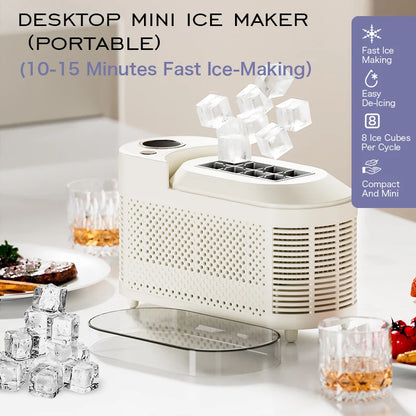 Electric Small Ice Maker Home Dormitory Office Camping Ice Automatic Ice Making Box Ice Machine Home Car Dual Use 12/110/220V