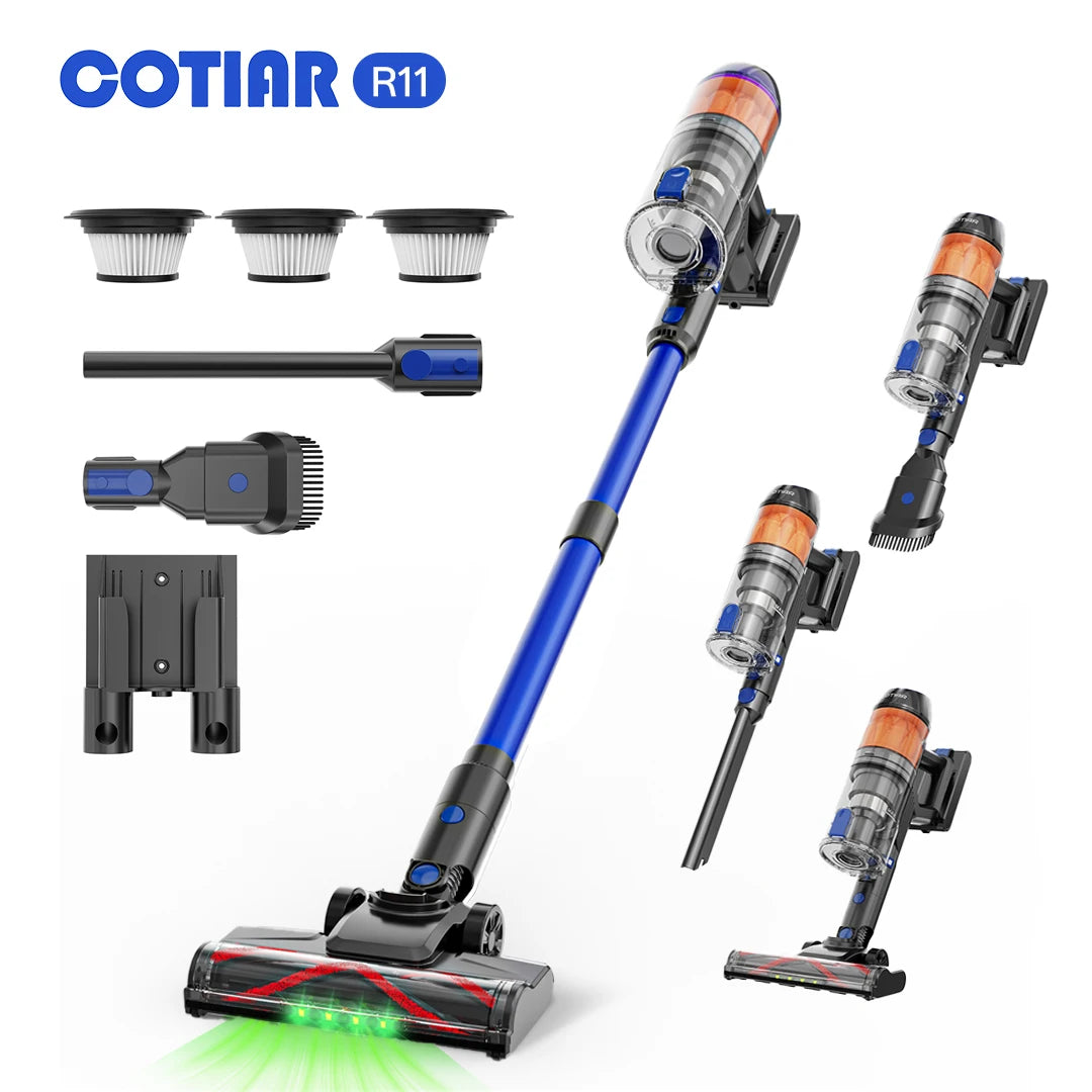 COTIAR R11 500W 50000PA Power Handheld Cordless Wireless Vacuum Cleaner for Home Appliance 1.2L Dust Cup Removable Battery