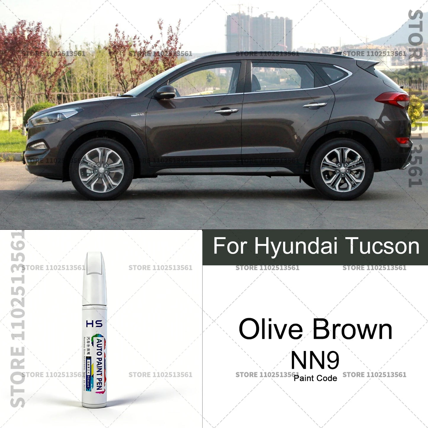 Car Paint Repair Pen Touch Up Scratch Remover DIY Auto Accessories For 2004-2025 Hyundai Tucson White Brown Black E9 BN Blue BU