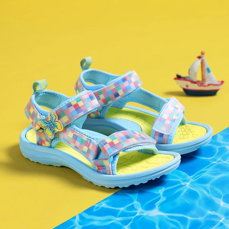 Summer Children Sandals Baby Girls Toddler Soft Non-slip Princess Shoes Baby Cute Pearl Princess Dance  Kids Performance Prop