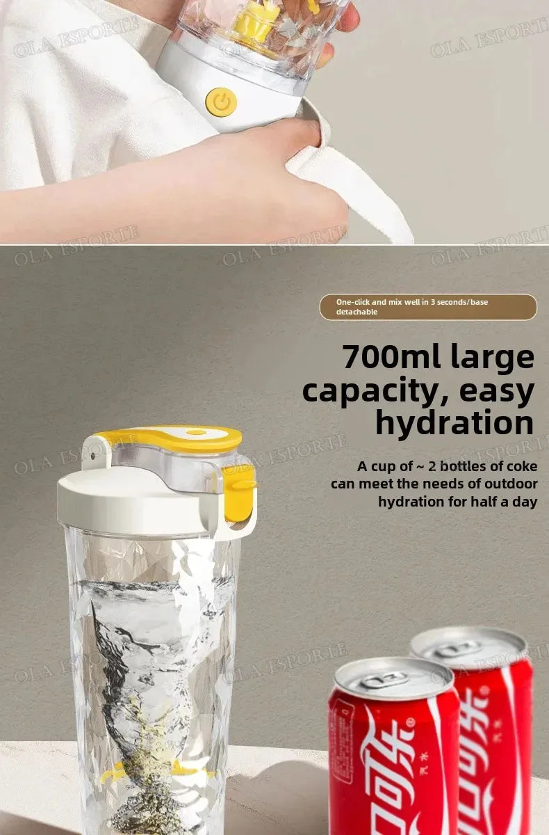 New Detachable Electric Mixing Cup Electric Protein Powder Shaker Cup USB Rechargeable Reusable Suitable For Lndoor/Outdoor Use
