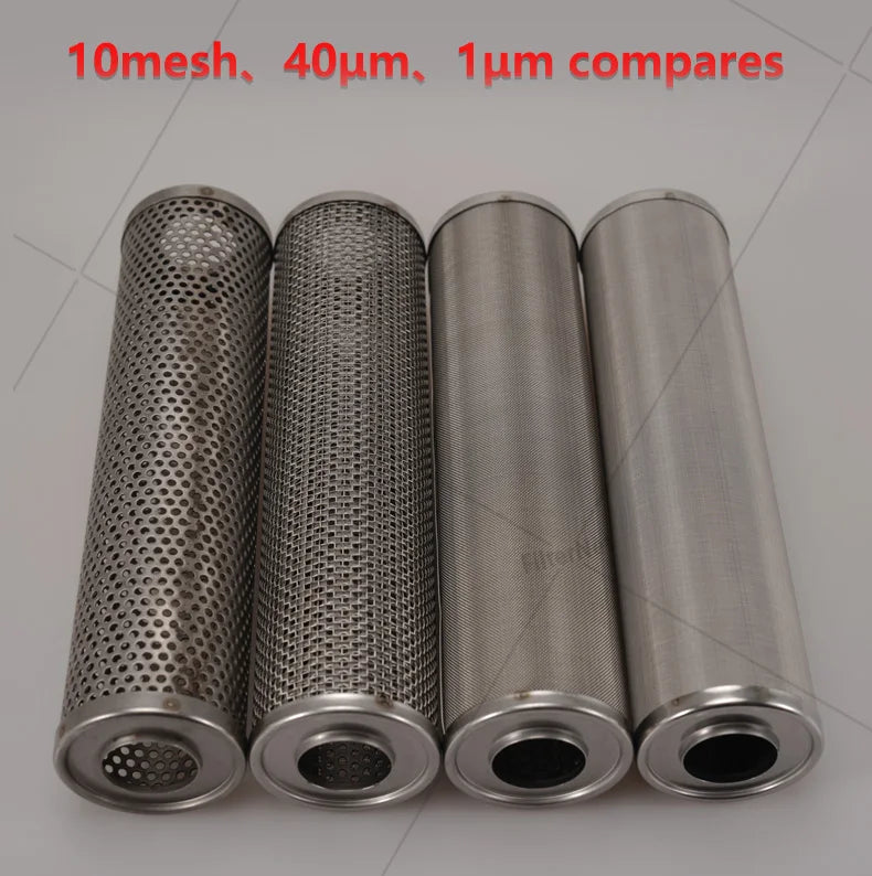 20*2.5 Inch Stainless Steel Filter Element, Stainless Steel Filter Cartridge, 304 Material, 1um 5um 10um 20um 40um 50um 100um 15