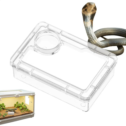 Reptile Lizards Geckos Feeding Bowls Prevent Tenebrio Molitor and Blaptica Dubia Anti Overturning Trough Feeder Transparent