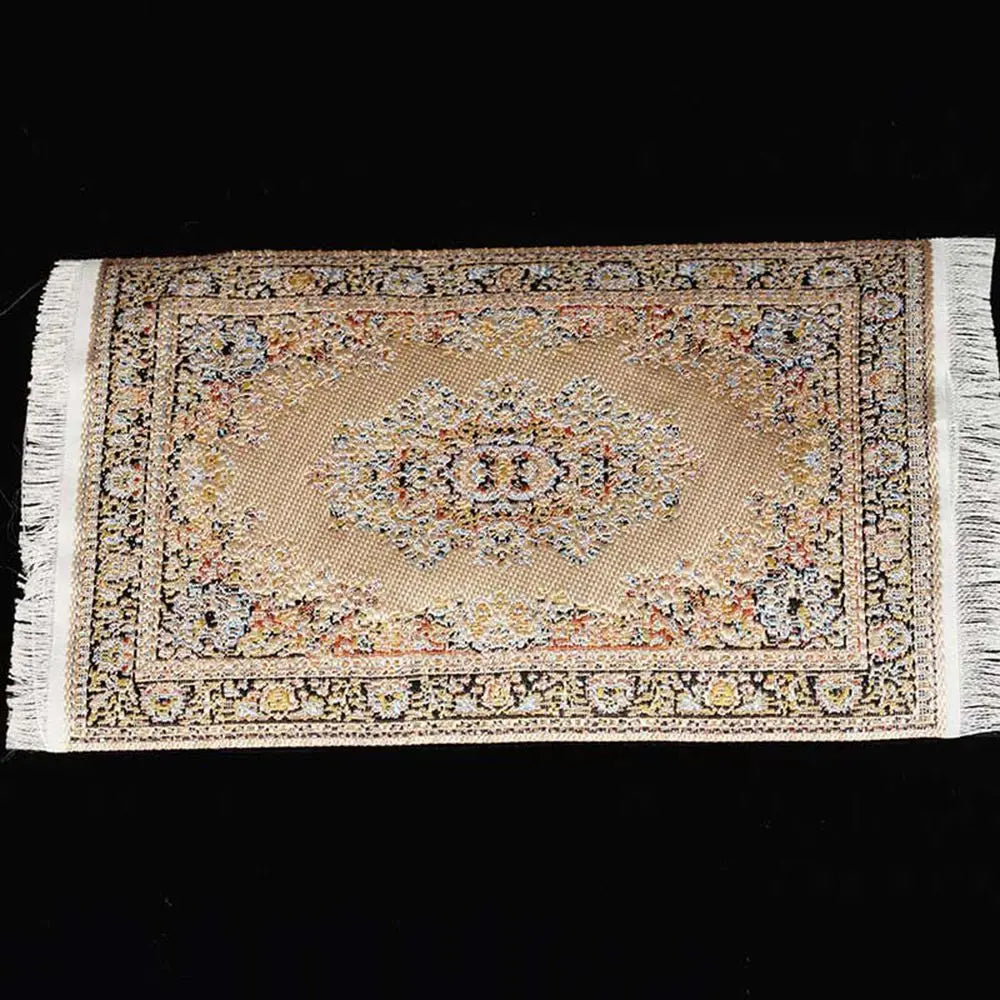 Turkish Style Miniature Weaving Rug Playing House Floor Coverings Dollhouse Carpet  1:12 Scale Doll Accessories