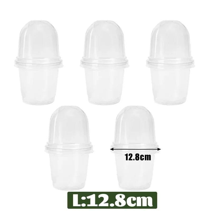 Seed Plant Nursery Pots Plastic Plant Mini Flowerpot Seed Starting Grow Nutrition Cup Plant Container Garden Planters Supplies