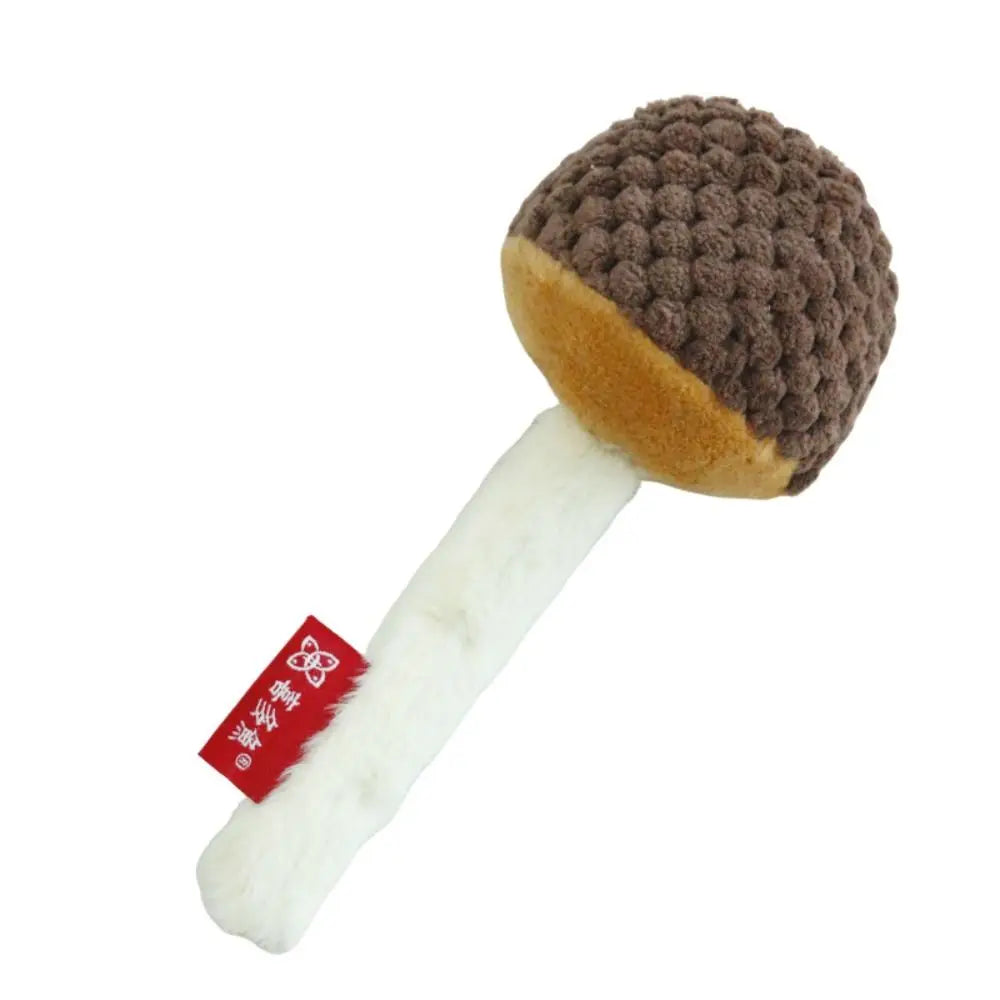 New Simulated Cat Chew Bite-resistant Soft Interactive Cat Non-toxic Mushrooms Shape Teaser Stick Interactive Play
