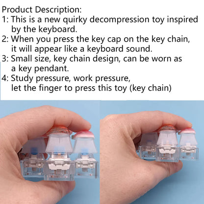Keycap Keychain Mobile Phone Pendant Fruit Kawaii Keyring Fingertip Decompression Novelty Pop Fidget Toy Valentine Holiday Gift
