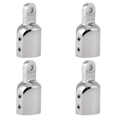 4 Pieces Heavy Duty Marine Boat EyeTube End Cap Stainless Steel Bimini Top Fitting Hardware 25mm Canopy External Pipe Eye End