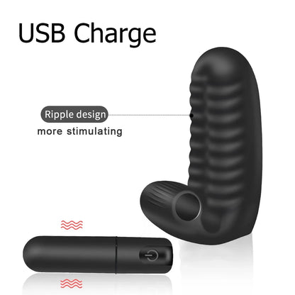 Sex Toys Finger Sleeve Vibrator G Spot Massage Clit Stimulate Female Masturbator For Women Lesbian Orgasm Adult Products