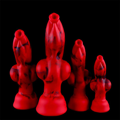 18+ Soft Silicone Dog Knot Dildo Penis Animal Dildo Realistic Gigante Sexy Adult Red Black Colors Big Dildos Sexy TоY Xxl Sextoy