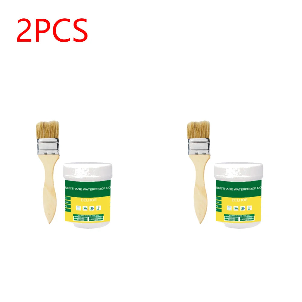 1-3Pcs Transparent Waterproof Agent With Brush Coating Sealant Agent 30/100/300g Polyurethane Glue For Home For Roof Bathroom