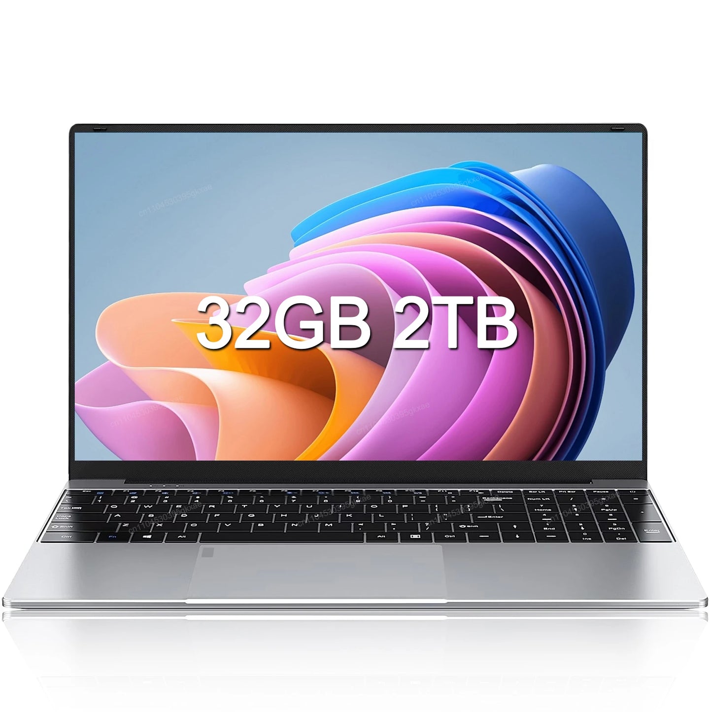 LENO 15.6" Laptop Large-screen 32GB RAM 2TB SSD Intel 6500Y Office Windows11 Notebook 5000mAh Gamer PC with Backlit Fingerprint