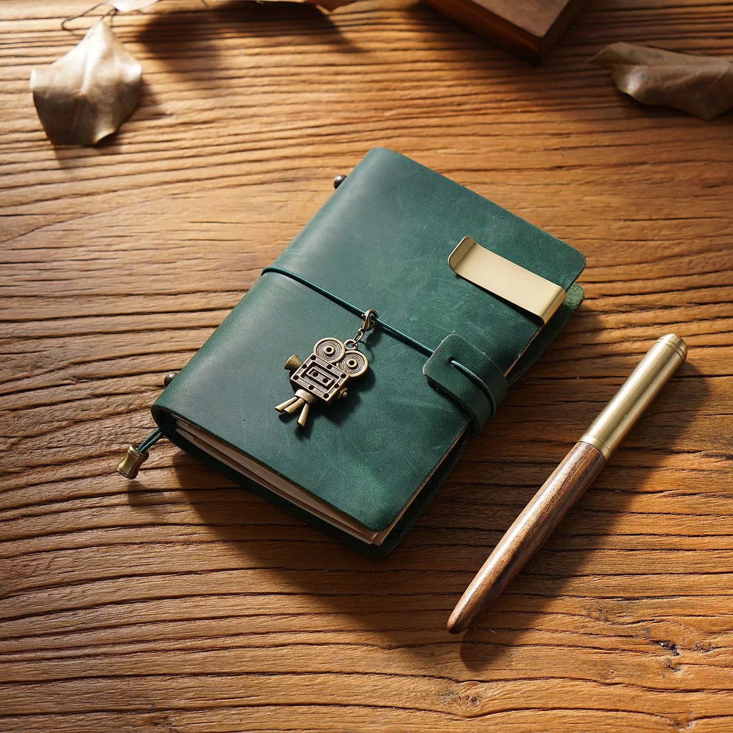 Fromthenon Leather TN Travel Notebook Handbook Diary First Layer Cowhide Diary Handbook Notes Handmade Loose-leaf Notebook