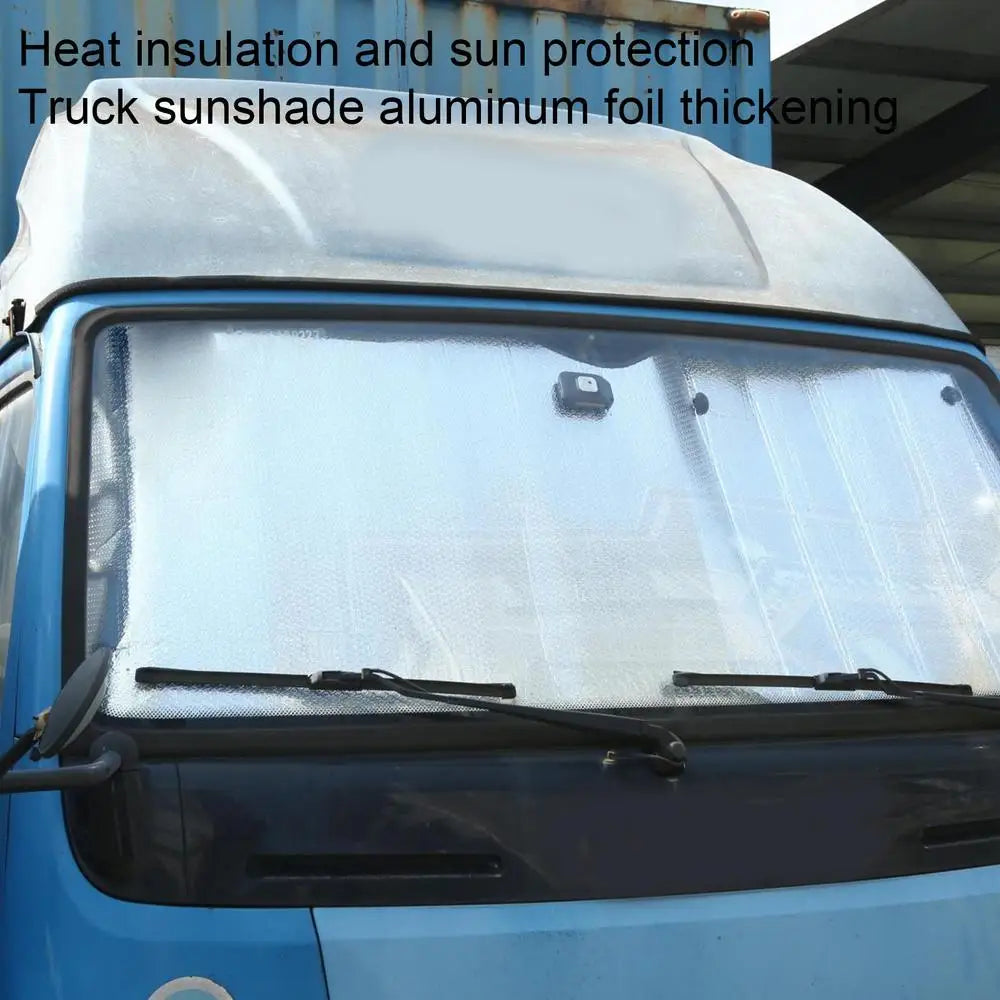 Truck Windshield Sun Shade Car Window Sunshades Anti-UV Thickened Sun Shade Cover Foldable Windshield Block Cover 220cmx80cm