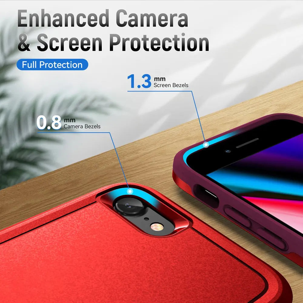 For iPhone SE 3 2022 Case Shockproof Hybrid Case Dual Layer Design Hard Cover For iPhone SE 2 2020/iPhone 6/6S/7/8 Plus Cases