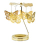 Metal Rotating Candle Holder Heat-Powered Rotation Elegance Style Spinner Carousel Rotating Mechanism Tea Light Holder