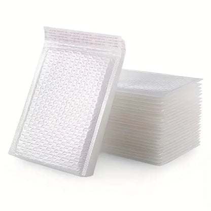 10/50pcs Composite Pearlescent Film Bubble Bag White Garment Packaging Express Bag Thickened Envelope Foam Waterproof Bubble Bag