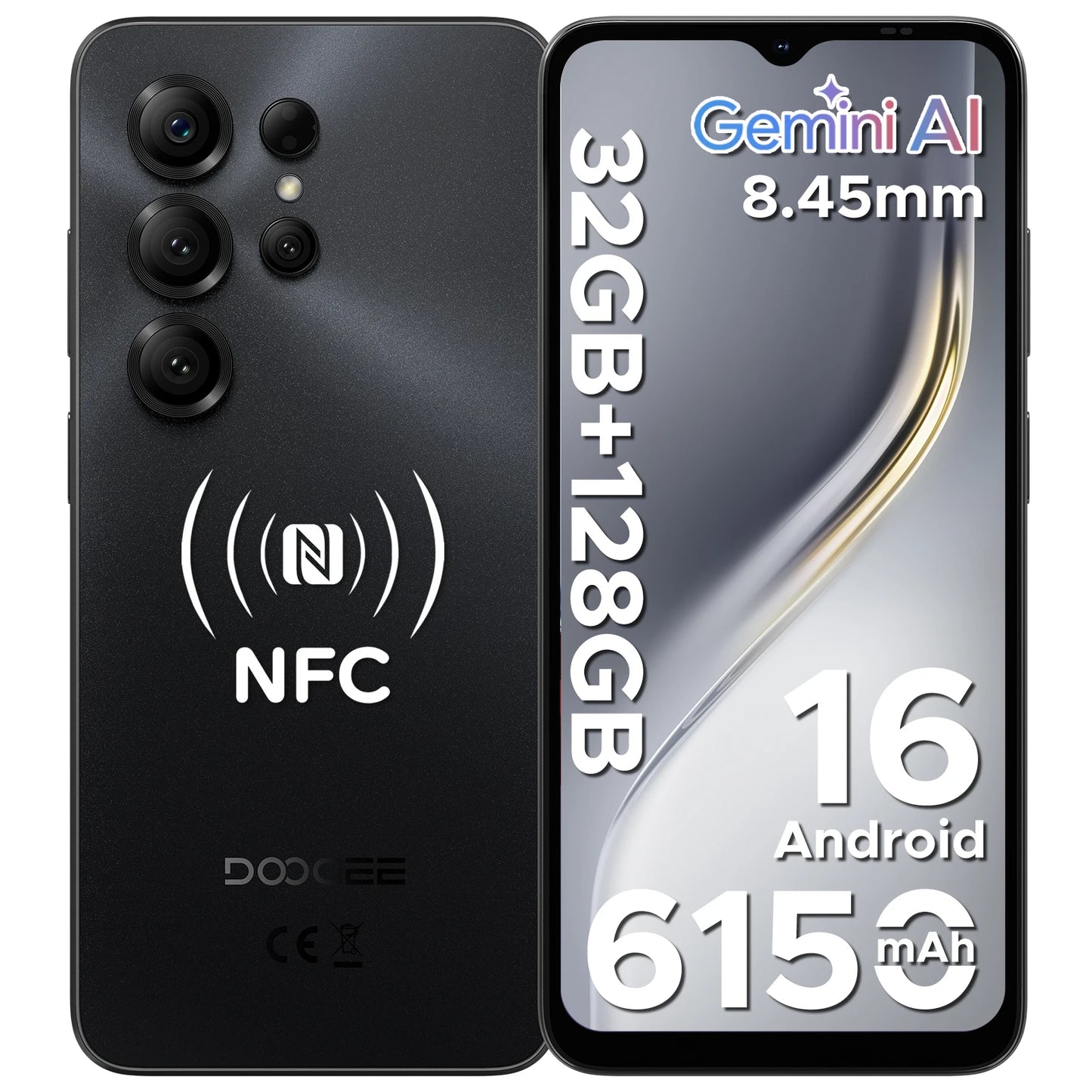 Global Version DOOGEE Note56X Pro Smartphone Android 16 Gemini AI 6.56'' Screen 6150mAh Battery Support Widevine L1 Mobile Phone