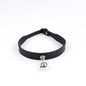 Sexy PU Leather Choker Collar for Women Gothic Punk Spike Heart O-Ring Bell Bondage Slave Neck Strap BDSM Role Play Accessory