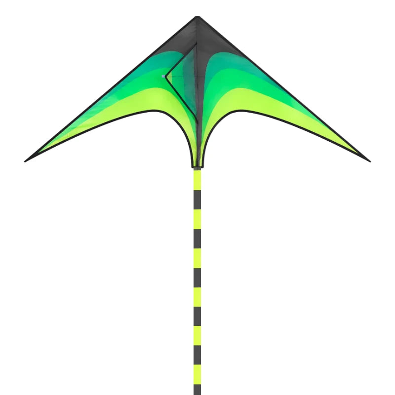 Adult-sized large delta-wing kite. Easy to fly. Extra-large delta-wing kite, equipped with a 6-meter long tail.