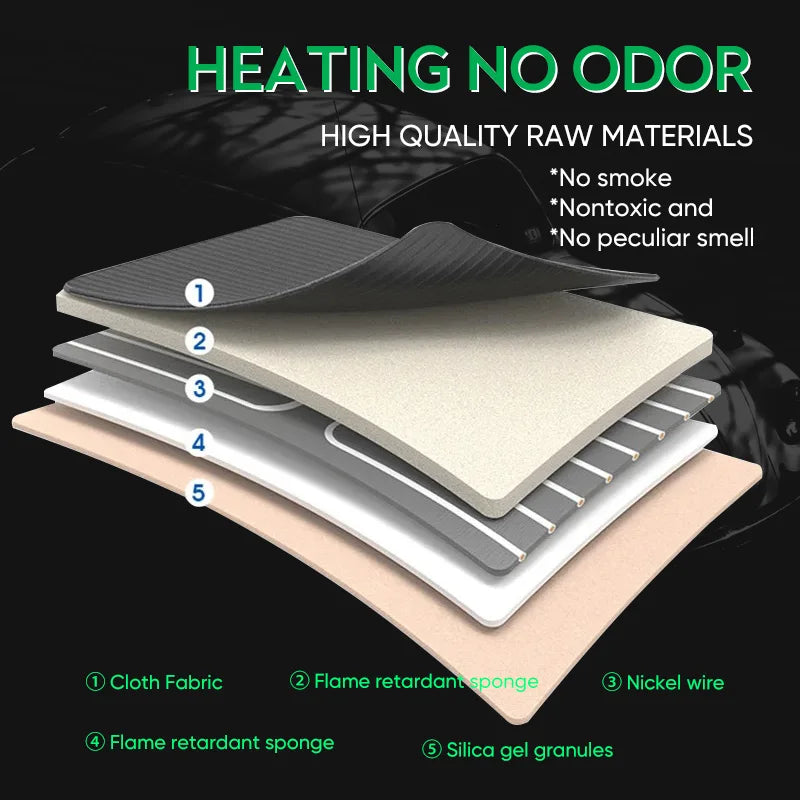 12/24V Heated Car Seat Cover Electric Car Seat Heating Pad Warm Winter Heated Seats Cushion Universal Automobile Seat Covers
