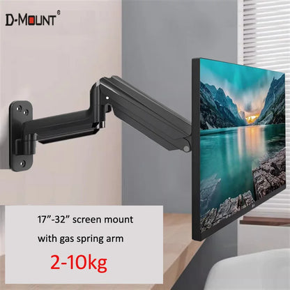 D-MOUNT DW150 Gas Spring 13"-32" TV Wall Mount 2-9KG LCD Monitor Holder  Lifting Swivel Stretch Stands Long Arm 75x75 100x100