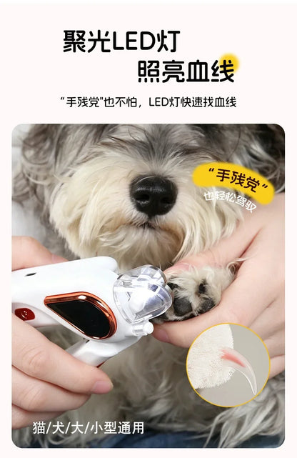 Electric Pet Nail Grinder Low Noise Rechargeable Pet Nail Trimmer Painless Paws Grooming Smoother Nail File Clipper