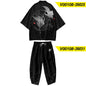 Large Size 5XL 6XL Japanese Kimono Cardigan Pants Set Print Fox Men Women Shirt Tradition Yukata Haori Obi Cosplay Costume