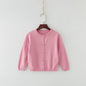 Baby Girls Embroidery Sweater Cardigan Autumn Fashion Cotton Floral Collar Kids Knitted Cardigan Rabbit Coat Outerwear Korean