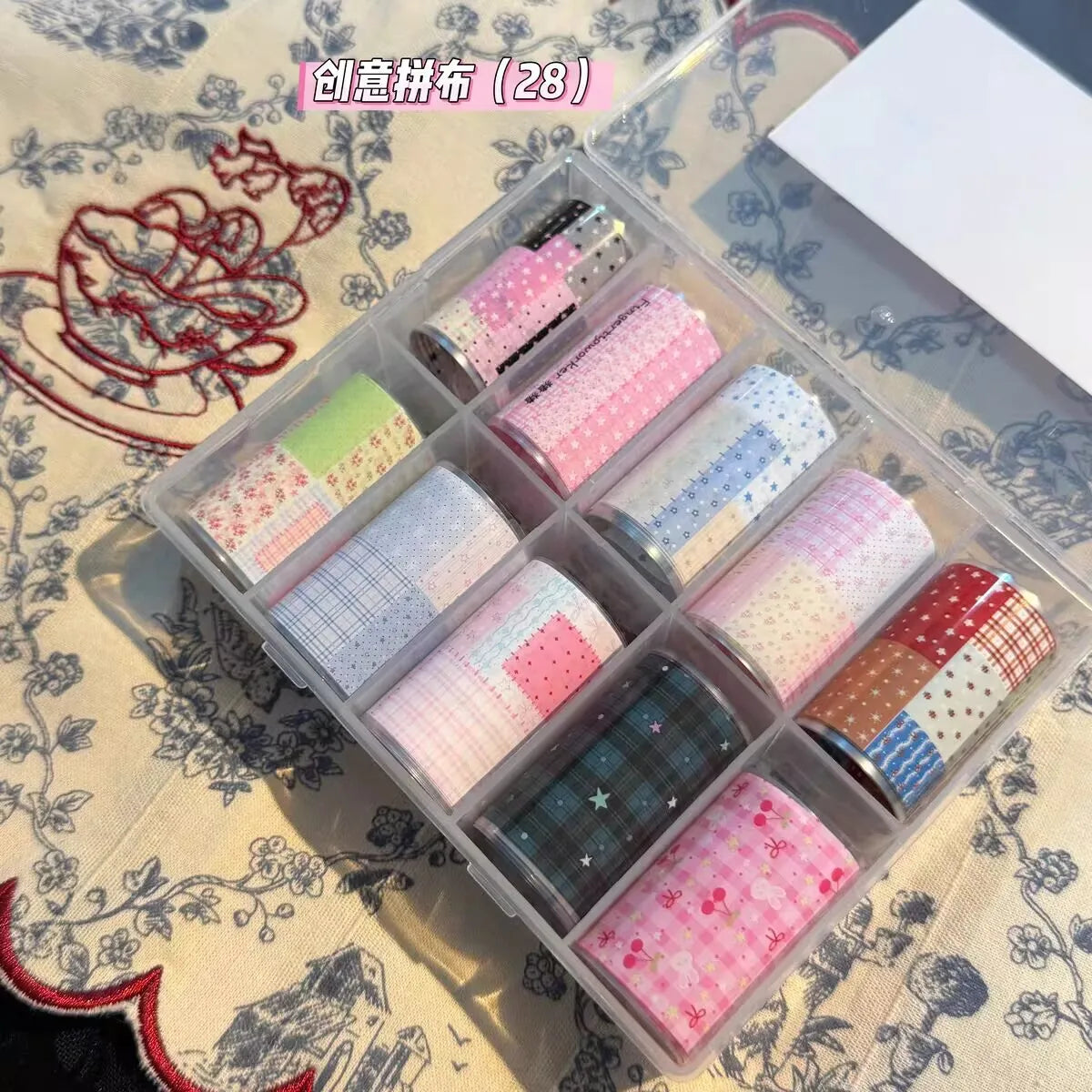 10Rolls Lacce Flower  Nail Foils Transfer Paper  Nail Art Stickers  Manicure Set Decal  Nails Decoration