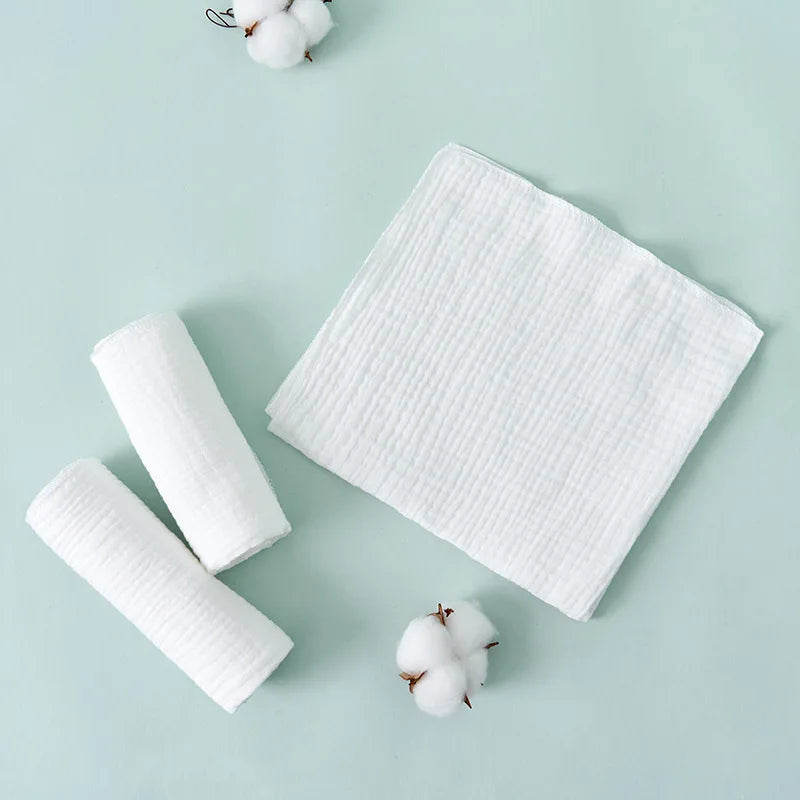 Soft Baby Nappies 100% Cotton Double Layer Washable Gauze Cloth Diapers for Newborns/Babies Ultra Thin Breathable Reusable