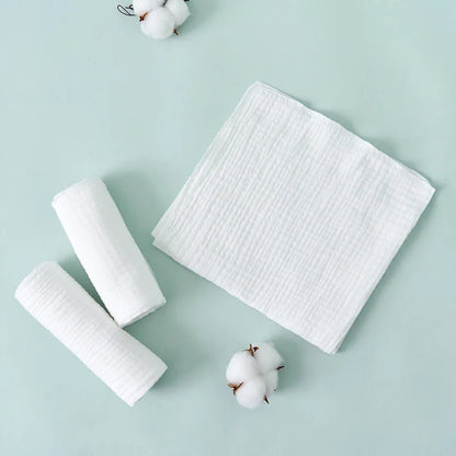 Soft Baby Nappies 100% Cotton Double Layer Washable Gauze Cloth Diapers for Newborns/Babies Ultra Thin Breathable Reusable