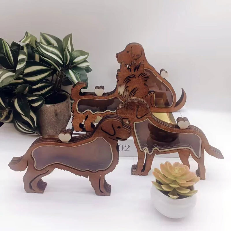 Personalized Dog Hair Memorial Box Creative Custom Name Wooden Pet Hair Keepsake Container Pet Memorial Gift for Dog Owners