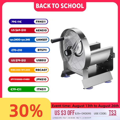 Commercial Stainless Steel Lemon Slicer Hand-Cranked Potato & Vegetable Cutter for Fruits, Lotus Root Multi-Function Kitchen Sl
