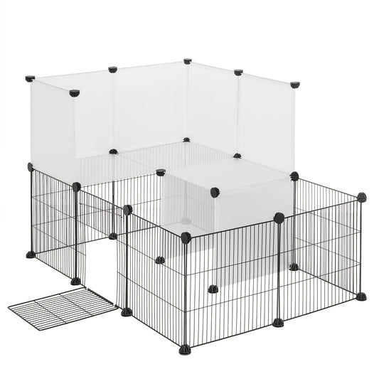 EUGAD Pet Playpen for Rabbits Small Animals Cats Kennel Puppies House Kitten Space Dogs Guinea Cages Outdoor Exercise Training