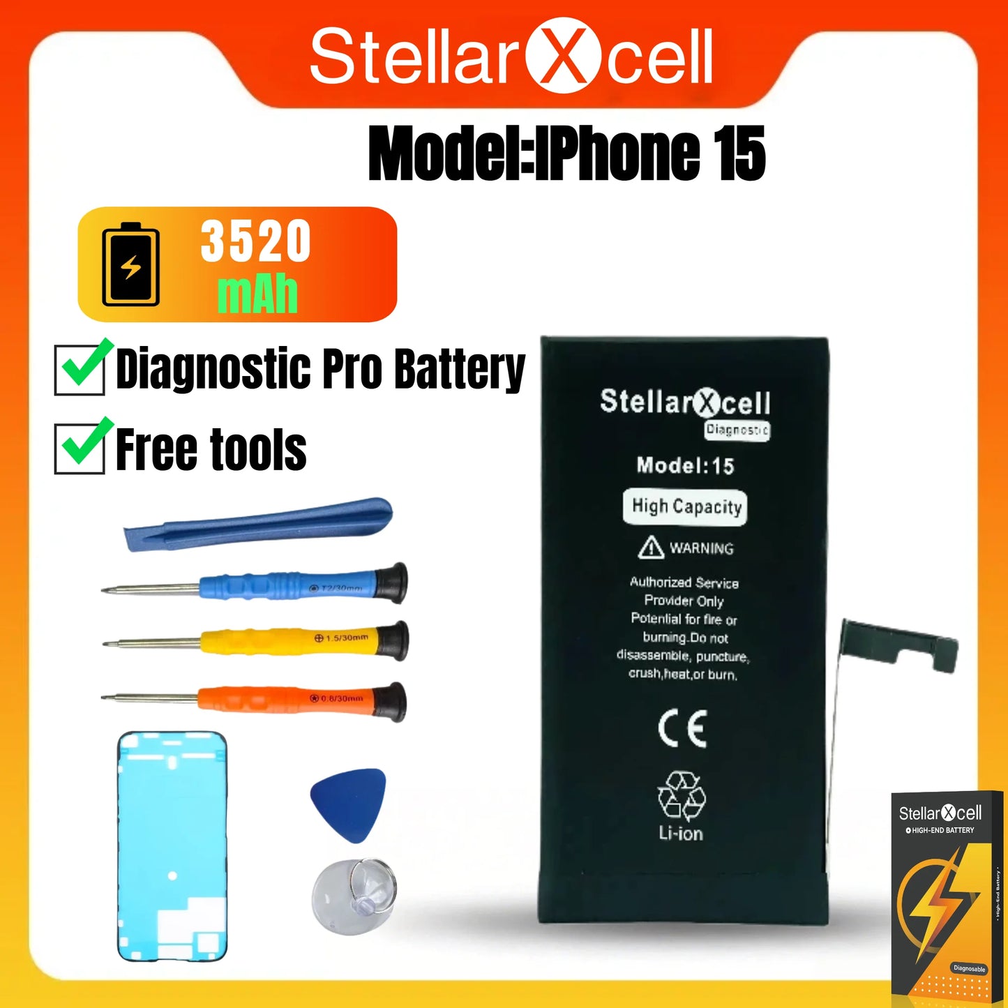 High Capacity Diagnostic Battery OEM TI BMS No Pop Up Message Run Diagnose for iPhone 12 13 14 15 Pro Max Pro Mini Plus