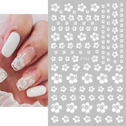 1PCS Laser Starburst Star Adhesive Nail Sticker 3D Nail Art Decoration Flashing Silver Flame Butterfly Nail Decal Press on Nails
