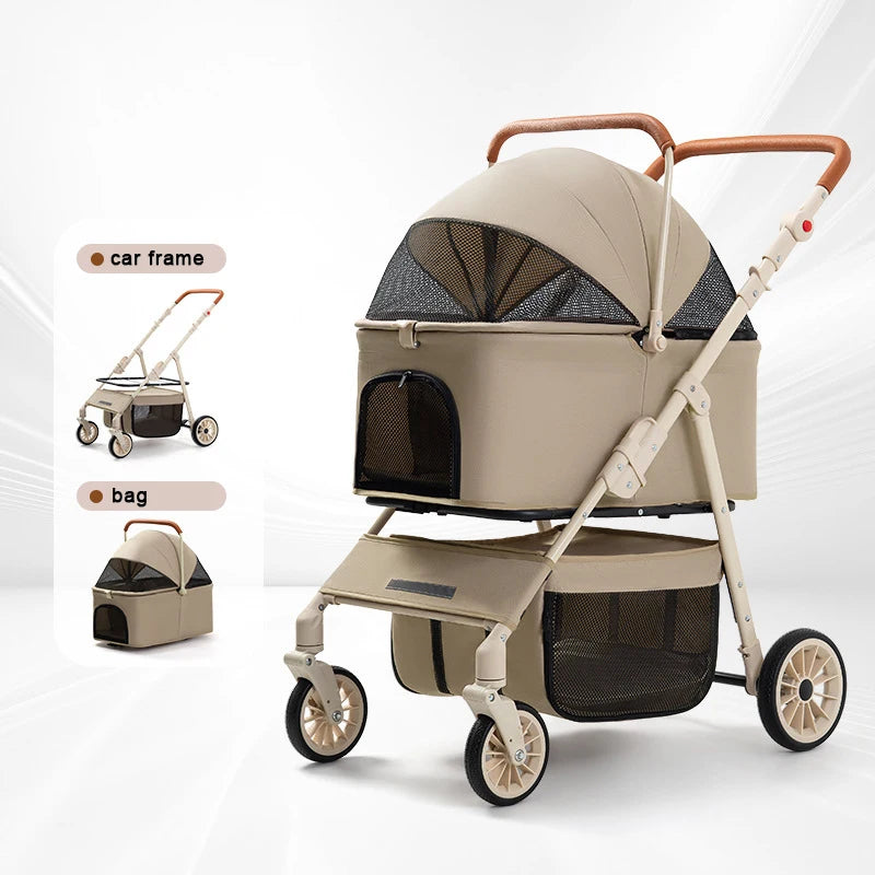 Cat Trolley Cat Stroller Outdoor Pet Stroller Dog Pet Carriers & Travel Products Pet Stroller Double