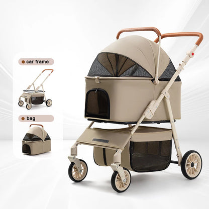 Cat Trolley Cat Stroller Outdoor Pet Stroller Dog Pet Carriers & Travel Products Pet Stroller Double